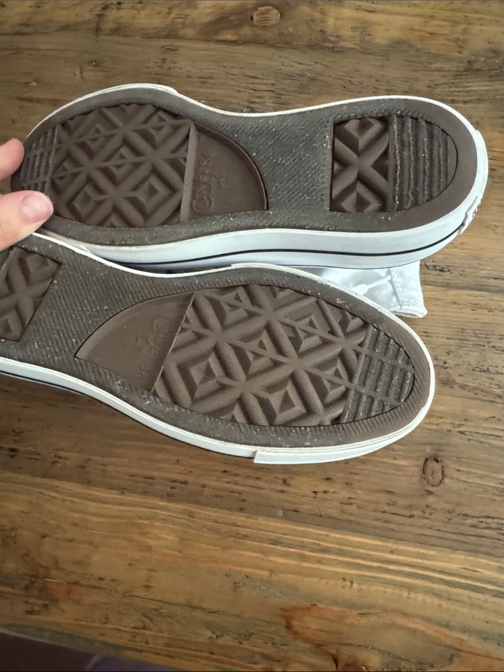 Converse White High Top Canvas Sneakers - Picture 9 of 11